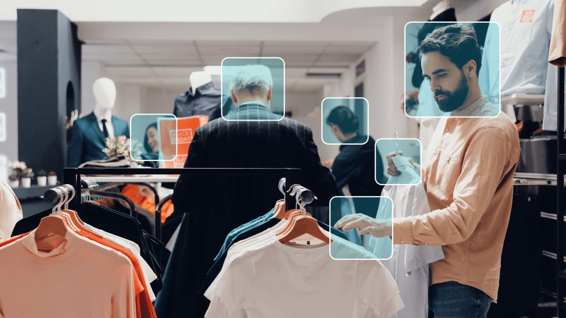 Computer vision analytics detecting people in a retail store